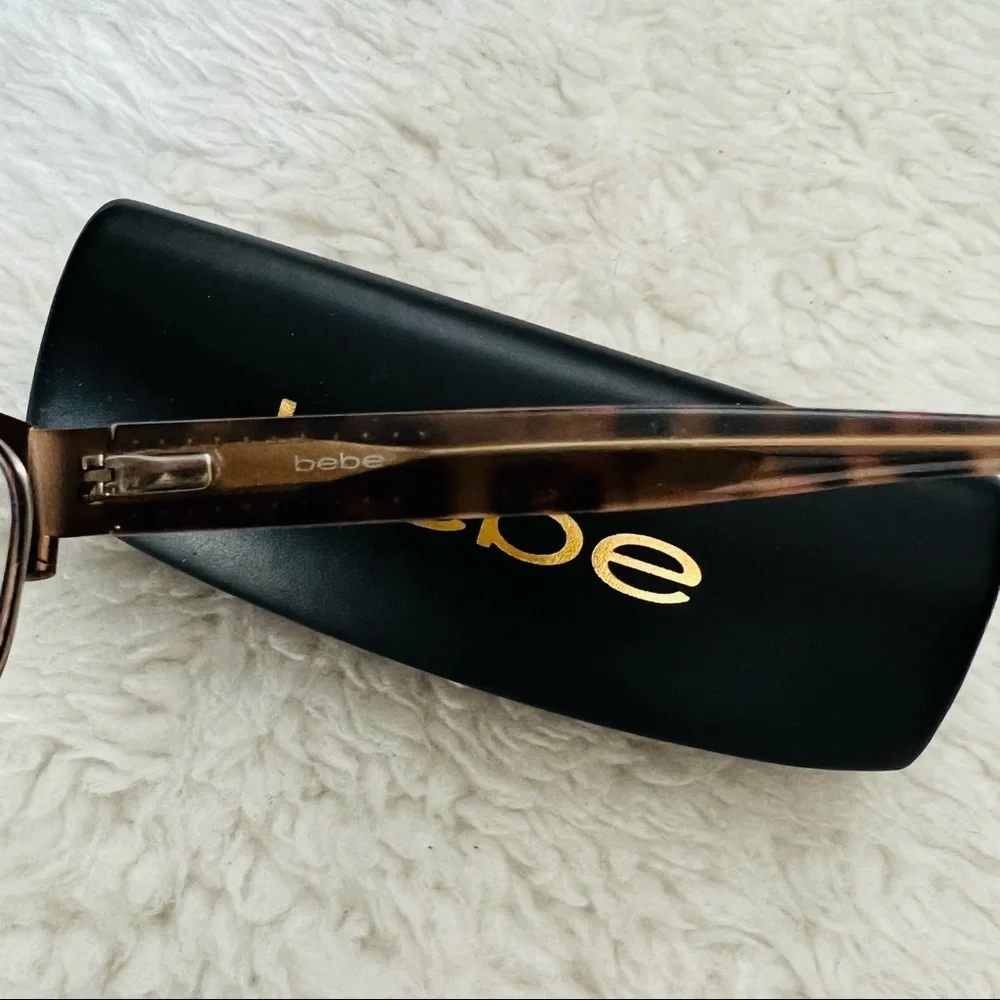 Bebe Brown Gunmetal/Plastic Full rim Eyeglass’s Frame